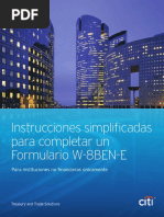 Simplified Instructions To Form W8BEN Spanish