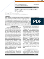 Experimental Investigation On Properties Concrete Paver Block With The Inclusion of Natural Fibers