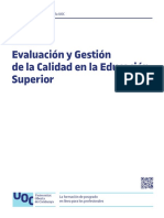 Master Evaluacion y Gestion de La Calidad - U Oberta