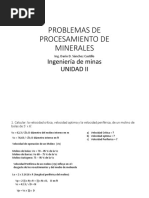 II Problemas de Procesamiento de Minerales