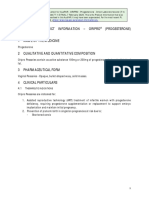 Australian Product Information - Oripro (Progesterone) Pessaries 1 Name of The Medicine 2 Qualitative and Quantitative Composition