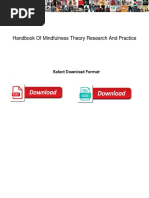 Handbook of Mindfulness Theory Research and Practice