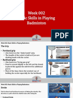 W2-Presentation-Basic Skills in Playing Badminton