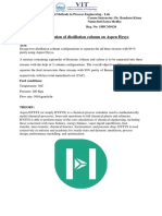 Simulation of Distillation Column On Aspen Hysys