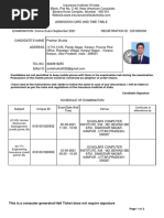 Exam Hall Ticket After Declaration