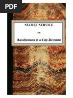 Secret Service or Recollections of A City Detective by Andrew Forrester