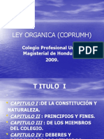 Ley Organica (Coprumh)