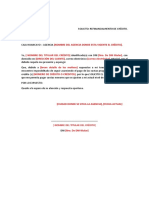 Plantilla Carta Solicitud de Refinanciacion