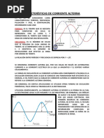 Características de Corriente Alterna