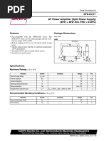 STK4181 AF Power Amplifier (Split Power Supply) (45W + 45W Min, THD 0.08%)