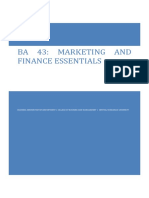 Ba 43: Marketing and Finance Essentials