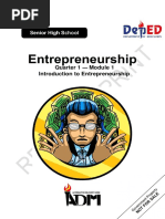 ENTREP12 - Q1 - M1 - INTRODUCTION TO ENTREPRENEURSHIP - v2