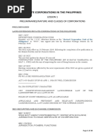 Lesson 1-Preliminaries-Nature and Classes of Corporations