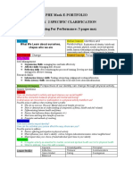 Phe Mock E-Portfolio Task 2 Specific Clarification Planning For Performance: 5 Pages Max