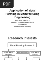 Application of Metal Forming in Manufacturing Engineering