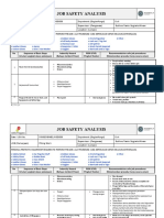 Job Safety Analysis: Department: (Bagian/fungsi)