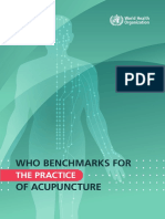 W.H.O Benchmarks For The Practice of Acupuncture