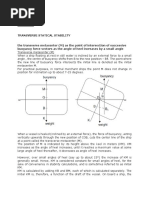 HandoutTransverse Statical Stability