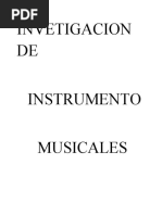 Investigacion de Instrumentos Musicales