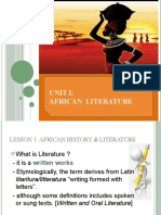 Unit I: African Literature