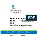 TM 2 - Teori Permintaan, Penawaran Dan Keseimbangan Pasar