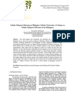 Catholic Religious Education in Philippine Catholic Universities: A Critique On Catholic Religious Education in The Philippines