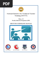 National Initiative For Technical Teacher Training (NITTT) : Mentor Guideline Manual