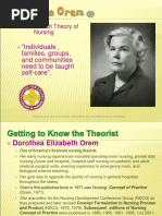 Dorothea Orems Theory