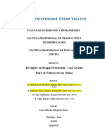 OK El Inglés en Etapa Preescolar Una Ayuda para El Futuro de Los Niños