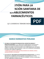 Gestión para La Autorización Sanitaria de Establecimientos Farmacéuticos