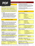 The Absolute Basics: Basic and Intermediate Python 3 - Notes/Cheat Sheet