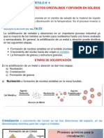 Solidificación, Defectos y Difusuón Crist