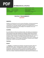 Politicas y Procedimientos Del Uso de Los Recursos Informaticos