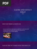 Cause and Effect Essay