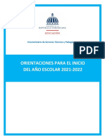 Orientaciones para El Inicio Del Año Escolar 2021-2022.VF Revisada