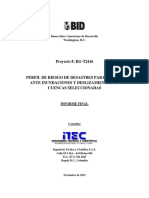 Proyecto # - Rg-t2416 Perfil de Riesgo de Desastres para Bolivia Ante Inundaciones y Deslizamientos en Cuencas Seleccionadas