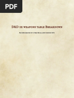 5e Weapon Breakdown