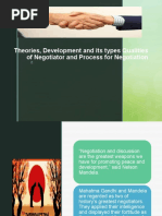 Theories, Development and Its Types Qualities of Negotiator and Process For Negotiation