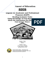 Department of Education: English For Academic and Professional Purposes (EAPP)