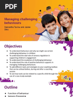 Tennis Managing Challenging Behaviours Handouts