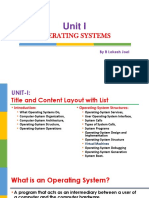 Unit 1 Operating System by B Lokesh Joel