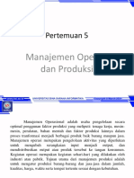 Pertemuan 5: Manajemen Operasi Dan Produksi