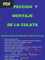 Inspeccion y Montaje Culata