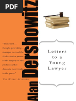 Letters To A Young Lawyer by Dershowitz