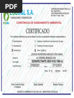 Certificado Tupac