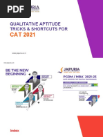 Quant Short Tricks For CAT 2021