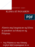 Klima at Panahon - Araling Panlipunan 5