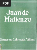 Juan de Matienzo Guillermo Lohmann Villena