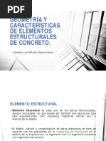 Geometria y Caracteristicas de Elementos Estructurales de Concreto