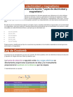 Leyes de Electricidad y Magnetismo